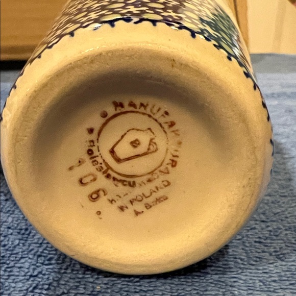Polish Pottery Floral Patterned Ceramic Mug - Picture 2 of 4